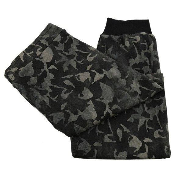 BALLY Men Black Gray Camo Cotton Jogger Pants MEDIUM NWT - Picture 1 of 5